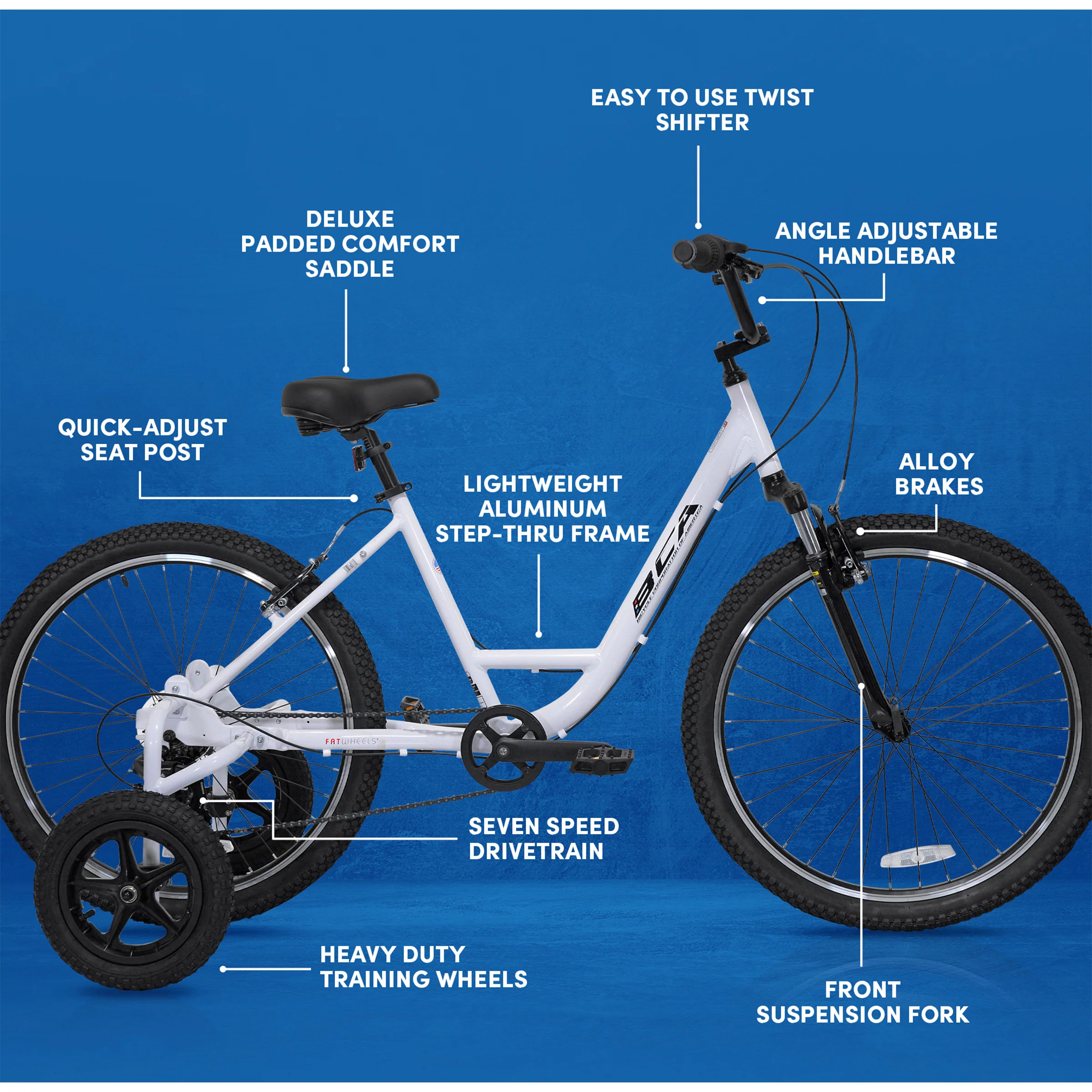 26" FATWHEELS Adaptive Training Wheel Bike - Image 6