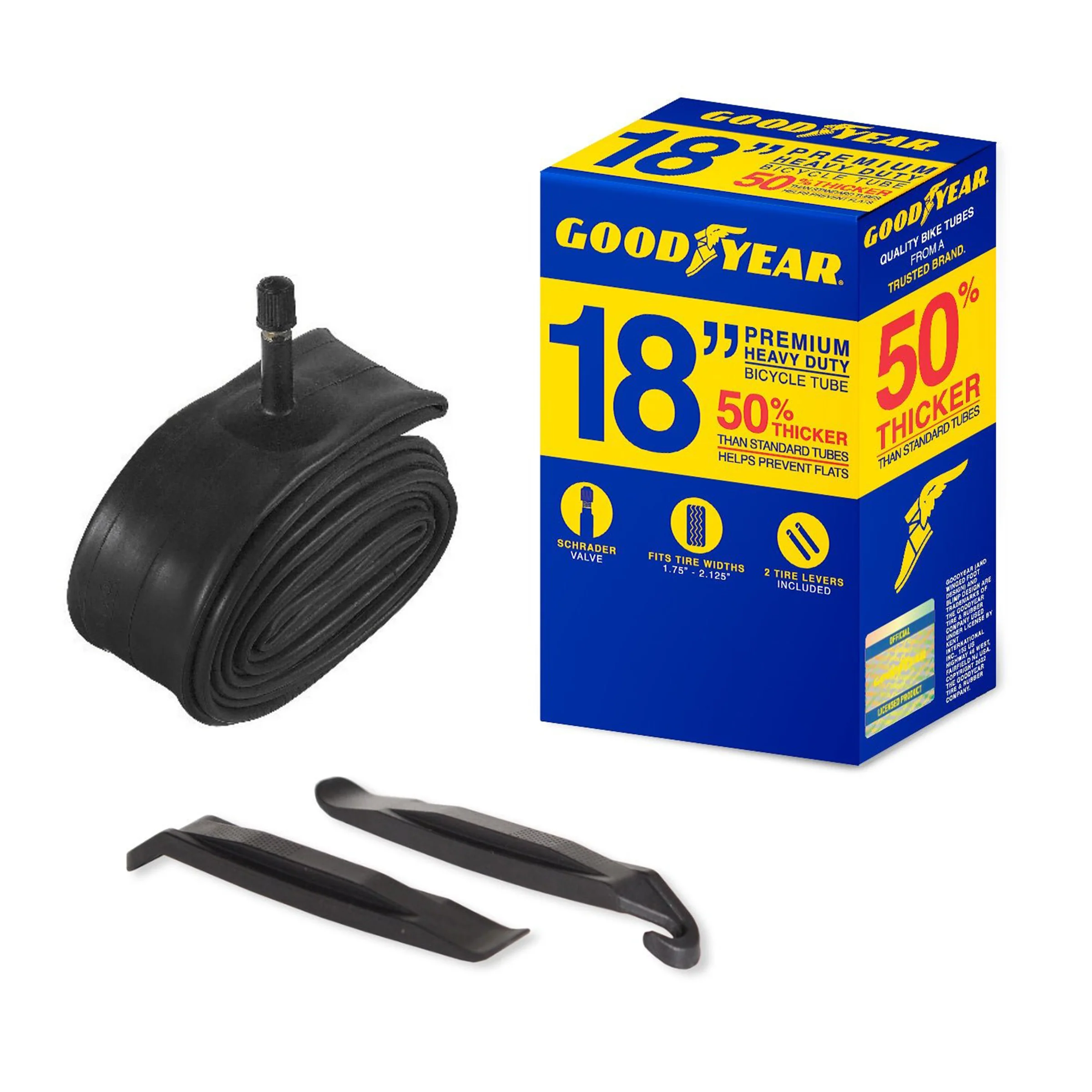 Goodyear® Heavy Duty Bike Inner Tube | 18" x 1.75" - 2.125"